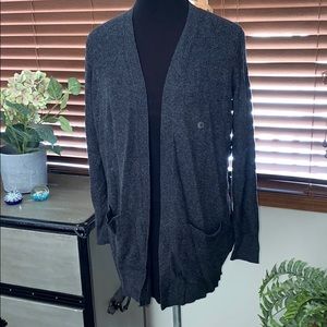 American Eagle Black Cardigan Lace Back